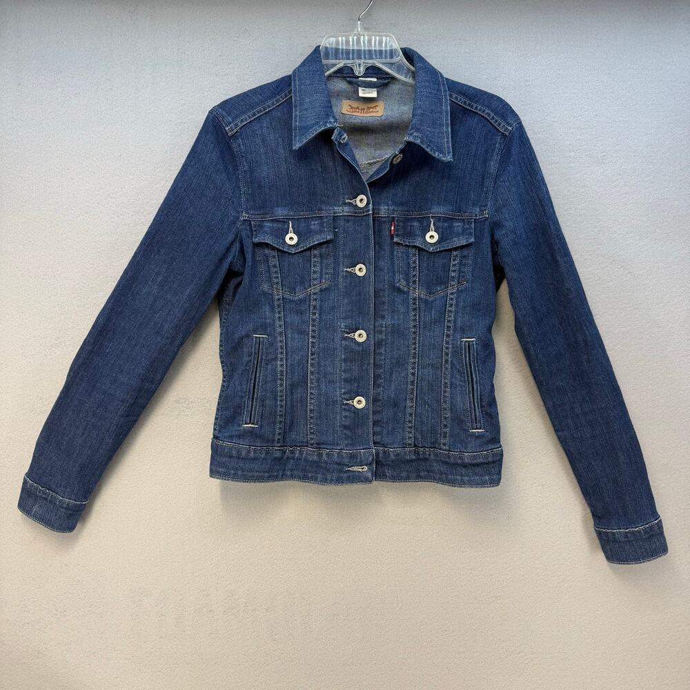 Levi's Denim Jacket Women's S Blue Stretch Trucker Jacket Summer Jacket